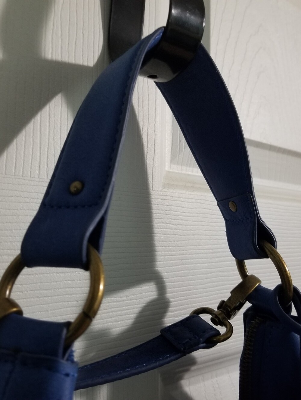 Lucky Brand Blue Fringe Leather Hobo Purse - Picture 5 of 10